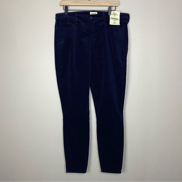 L’agence Monique High Rise Skinny Jeans 34 Velvet Dark Blue Navy NEW with tags - Picture 8 of 12